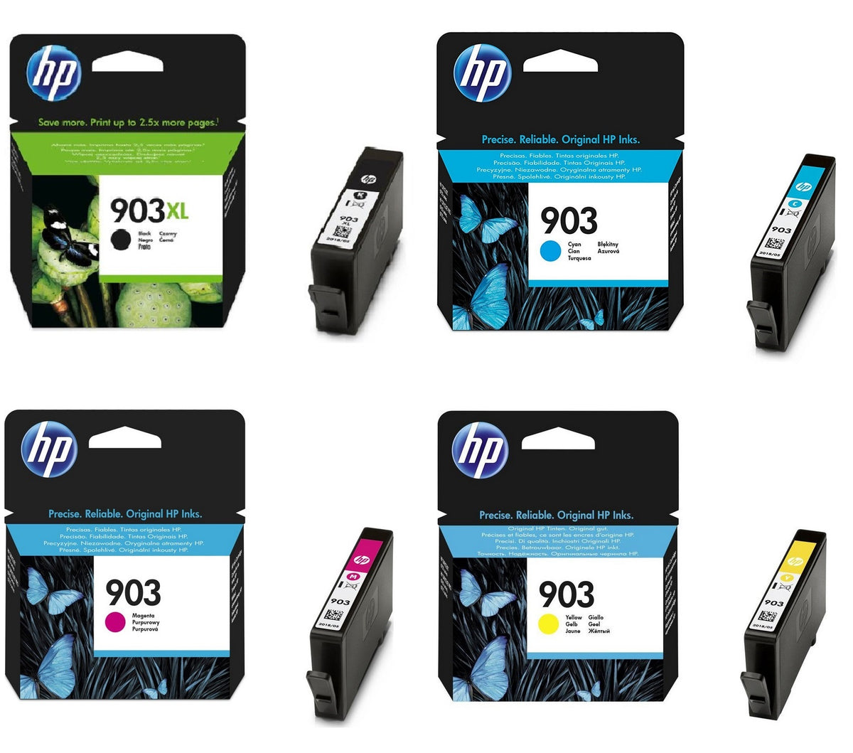 HP 903XL 4 Colour High Capacity Ink Cartridge Multipack