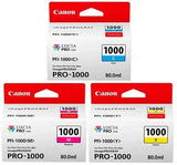 Genuine Canon PFI-1000 Original Ink Cartridges Canon ImagePROGRAF PRO 1000, Lot