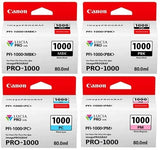 Genuine Canon PFI-1000 Original Ink Cartridges Canon ImagePROGRAF PRO 1000, Lot