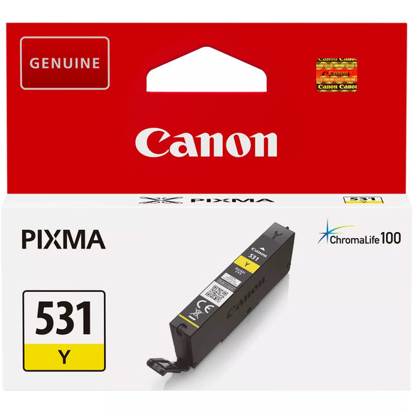 Genuine Canon CLI-531 Yellow Ink Cartridge CLI-531Y, 6121C001