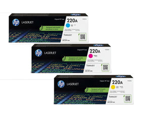 HP 220A, 3-Colour Toner Cartridge Multipack, W2201A, W2202A, W2203A