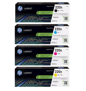 HP 220X 4 Colour Toner Cartridge Multipack, W2200X, W2201X, W2202X, W2203X