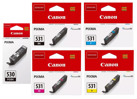 Canon Multipack 5 Colour Ink Cartridges PGI-530PGBK/CLI-531BKCMY