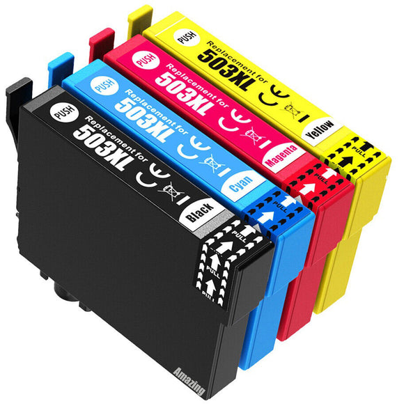 4 Compatible High Capacity Ink Cartridge, For Epson 503XL, T09R6 NON-OEM