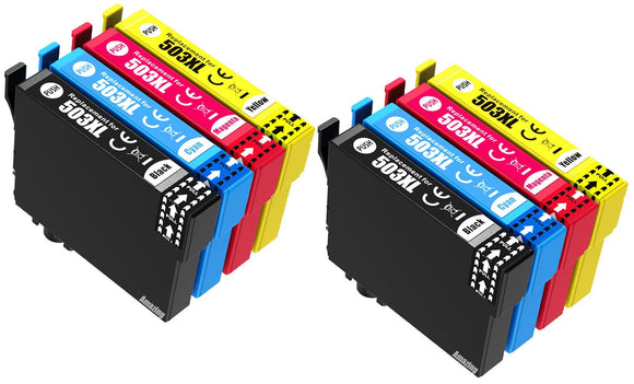 8 Compatible High Capacity Ink Cartridge, For Epson 503XL, T09R6 NON-OEM