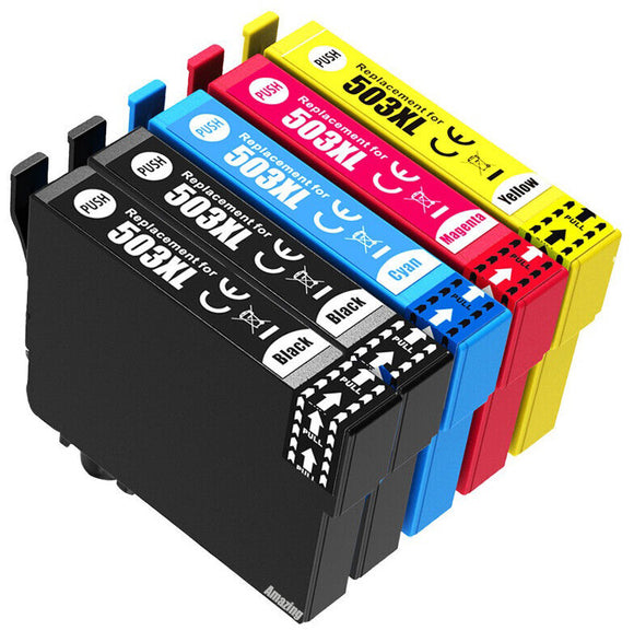 5 Compatible High Capacity Ink Cartridge, For Epson 503XL, T09R6 NON-OEM