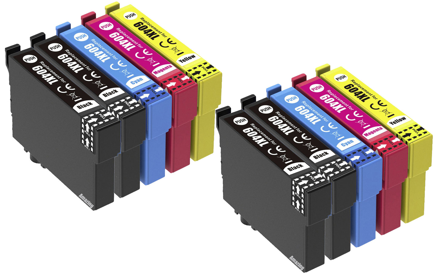 10 Compatible Ink Cartridges, Use For Epson 604XL, T10H6, Non-OEM
