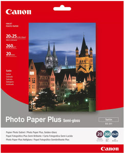 Canon SG-201 Semi-Gloss Photo Paper Plus 8x10"—20" heets,  260 g/m2, 1686B018