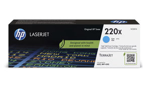 Genuine HP 220X High Capacity Cyan Toner Cartridge - (W2202X)