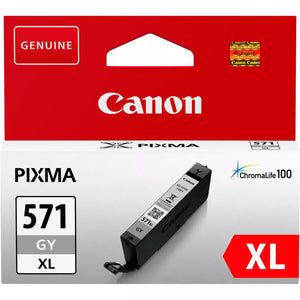 Genuine Canon CLI571GYXL, Grey Ink Cartridge, CLI-571GYXL