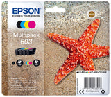 Genuine Epson 603, Starfish 4-Colour Multipack Ink Cartridge, T03U6, C13T03U64510