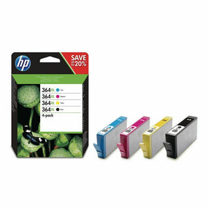 Genuine HP 364XL, Multipack Ink jet Printer Cartridges, N9J74, N9J74AE